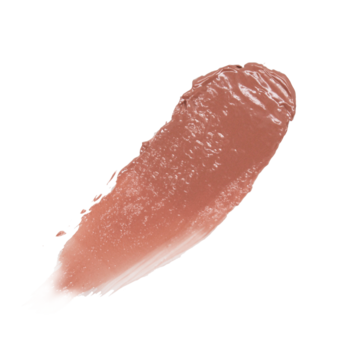Błyszcząca próbka nawilżającego balsamu do ust J.Cat Beauty Glaze For Days w odcieniu beżowo-różowym.