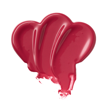 Różowa błyszcząca pomadka Essence Glossy Glaze 03, kremowa smuga na czarnym tle.