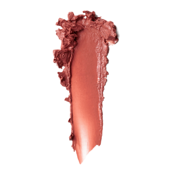 Swatch pomadki Everybody London Plumping Lipstick, odcień Cinnamon Nude, kremowa tekstura, efekt nawilżający.