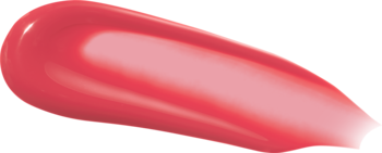 Dasique Juicy Dewy Rose Apple: lśniący, nawilżający błyszczyk, różowo-czerwony swatch na czarnym tle.
