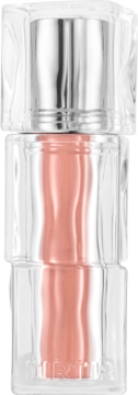 Pionowe ujęcie mini tintu TIRTIR Waterism Glow w kolorze Salmon Syrup, w przezroczystej butelce ze srebrną nakrętką.