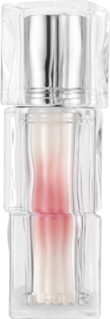 Mini tint TIRTIR Waterism Glow Tint Lovably w przezroczystej butelce ze srebrnym korkiem i gradientowym różowym płynem.