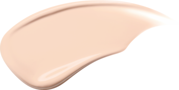 Delikatny, beżowy swatch podkładu TIRTIR Mask Fit AI Filter Cushion 15C Fair Porcelain, zapewniający matowe wykończenie.