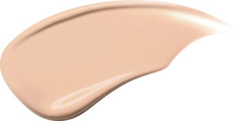 Jasna, kremowa smuga podkładu TIRTIR Mask Fit AI Filter Cushion 21C Cool Ivory, z matowym wykończeniem.