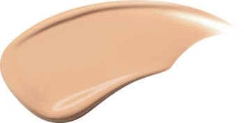 Kremowa smuga matującego podkładu TIRTIR Mask Fit AI Filter Cushion 23N Sand, widok z bliska.