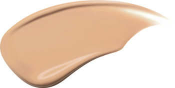 Beżowy swatch podkładu TIRTIR 24N Latte, gładka, płynna konsystencja z satynowym wykończeniem.