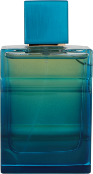 Perfumy Al Haramain Amber Oud Aqua Dubai, świeży unisex. Szklana butelka gradientowa zielono-turkusowa, matowa nakrętka.