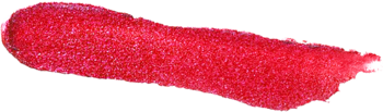 Swatch rubinowego błyszczyka Crystal Burst 102 Secret Ruby. Intensywna czerwień z milionem połyskujących drobinek.