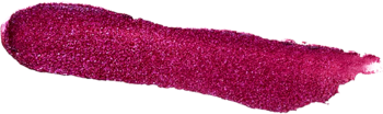 Błyszczyk Crystal Burst 107 Velvet Dress: bordowy swatch z metalicznymi drobinkami, błyszcząca tekstura.