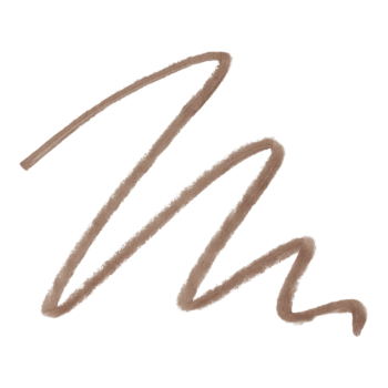 Falisty wzorek kredki e.l.f. Instant Lift Neutral Brown, pokazujący kremową konsystencję na białym tle.