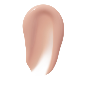 Kremowy beżowy swatch płynnej bazy e.l.f. Liquid Poreless Putty Primer, wygładzającej pory, na białym tle.
