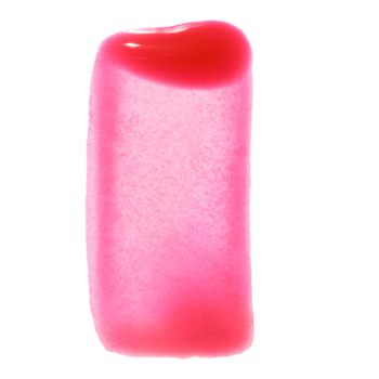 Wodnisty tint e.l.f. Sheer For It Pink Positive, nałożony na białe tło jako pionowy swatch.