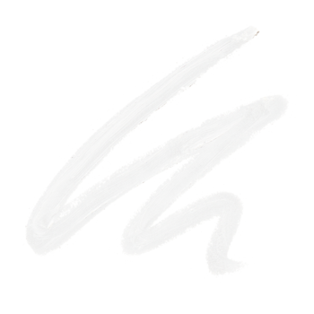 Swach kredki e.l.f. Smoky Kohl Eyeliner Cloud White: biała, kremowa, falista kreska na białym tle. Idealna do rozcierania.