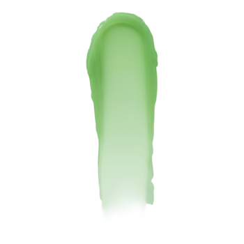 Jasnozielony, kremowy swatch balsamu do ust e.l.f. Squeeze Me Honeydew na białym tle.