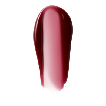 e.l.f. Glow Reviver Lip Oil Jam Session: Błyszcząca smuga ciemnowiśniowego olejku do ust na białym tle.