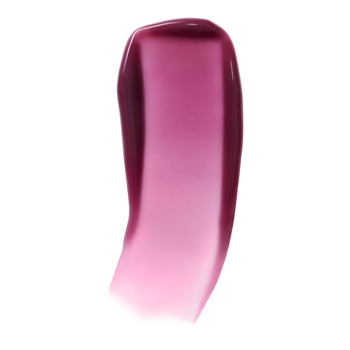 Błyszczące maznięcie balsamu e.l.f. Glow Reviver Melting w odcieniu Yummy Gummy, głęboki jagodowy kolor.