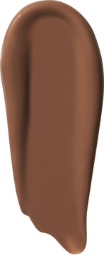 Pionowa próbka e.l.f. Camo Liquid Bronzer and Contour, bogaty odcień ciepłego brązu o płynnej, kremowej teksturze.