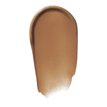 Zblizony swatch kropelek brązujących e.l.f. Skin Pure Gold, bogaty, ciepły brąz, gładka tekstura.