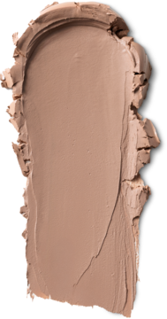 Paese Butter Blend Bronze Stick Latte: Kremowy swatch bronzera, neutralny brąz, aksamitna tekstura na ciemnym tle.