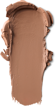 Pionowy swatch kremowego bronzera Paese Butter Blend Bronze Stick w odcieniu Mocha. Gładka, jedwabista tekstura na ciemnym tle.