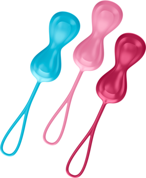 SATISFYER Power Balls ,kulki gejszy w kształcie klepsydry, różne wagi,promocyjne
