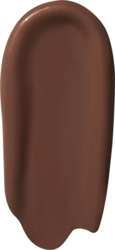 e.l.f. Camo płynny bronzer Tan Deep, widok na zaokrąglony aplikator pokryty gładkim, brązowym kosmetykiem.