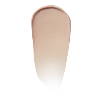 Beżowy swatch płynnej bazy pod cienie e.l.f. Cosmetics Lock It Down, gładka, kremowa tekstura na białym tle.