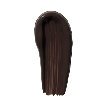 Płynny bronzer e.l.f. Halo Glow Contour Beauty Wand Deep Rich: ciemna, błyszcząca smuga na białym tle.
