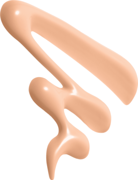 Jasny podkład matujący NYX Make 'Em Wonder w odcieniu Light, wyciśnięta falista smuga na beżowym tle.