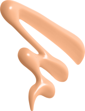 Zbliżenie na kremowy swatch matującego podkładu NYX Make 'Em Wonder w odcieniu Vanilla, tworzący falistą smugę.