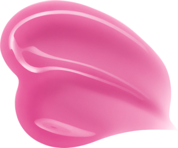 Rozmazany błyszczyk NYX Jelly Job Jelly Icing w żywym różu, żelowa forma z efektem szklanego połysku na ustach.