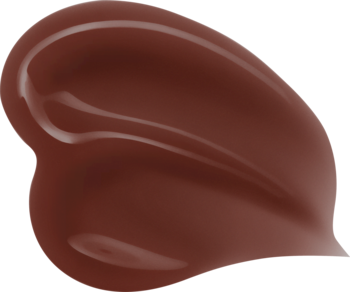 NYX Jelly Job błyszczyk Jellybean, zbliżenie na lśniący, brązowy swatch o żelowej formule.