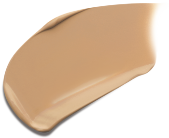 Gładka próbka jasnobeżowego, płynnego korektora TIRTIR Glide & Hide Blurring Concealer, kremowa tekstura na czarnym tle.