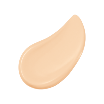 Pojedyncza, kremowa smuga Purito Wonder Releaf Centella BB Cream Neutral Ivory o satynowym wykończeniu na czarnym tle.