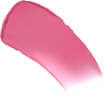 Róż Max Factor 2000 Calorie Pop Art, kremowy, intensywny różowy swatch z matowym wykończeniem, blednący ku dołowi.