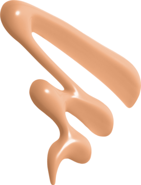 Rozmazana kropla podkładu NYX Make 'Em Wonder w odcieniu Light Nude, o gładkiej, matującej konsystencji.