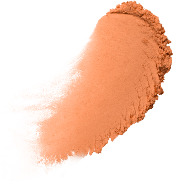 NYX Wonder Snatch Powder Sassy Spice – rozmazany swatch jasnopomarańczowego, matowego pudru wygładzającego.