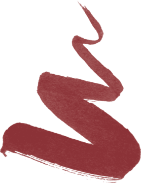 Swatch wodoodpornej konturówki NYX Lip Lingerie w odcieniu Up All Night, głęboki, falisty czerwonobrązowy.