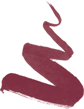 NYX Lip Lingerie Hot & Heavy, wodoodporna konturówka do ust. Ciemnobordowy, falisty swatch na przezroczystym tle.