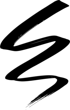 Graficzna reprezentacja: czarna, falista linia, symbolizująca efekt matowego eyelinera NYX Epic Inky Stix Black Screen.