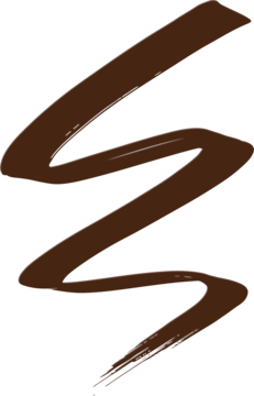 Wygładzona kreska matowego eyelinera NYX Epic Inky Stix w odcieniu Ember Energy, ciemnobrązowa na czarnym tle.