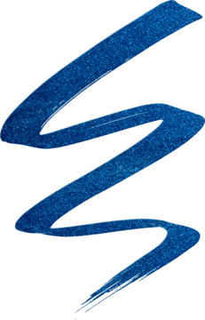 Metaliczny swatch eyelinera NYX Epic Inky Stix Turbo Teal, błyszczący, niebieski, ułożony w linię zygzakowatą.