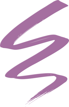 Zygzakowata, matowa kreska w odcieniu Lavender Link z eyelinera NYX Epic Inky Stix, na białym tle.