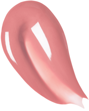 Zbliżenie na błyszczący swatch żelowego tintu do ust Amuse Jel-Fit w różowym odcieniu, ukazujący gładką, żelową teksturę.