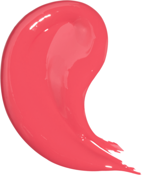 Różowy, błyszczący swatch balsamu Kaja Dewy Bar Strawberry Sorbet do policzków i ust, widok z bliska.