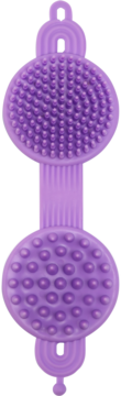 Ewa Schmitt masażer Dual SILI CLEAN&CARE, fioletowy. Silikonowa szczotka z dwiema głowicami do masażu i czyszczenia.