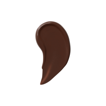 Nawilżający korektor e.l.f. Soft Glam Satin Rich Neutral: kremowy, ciemnobrązowy swatch o satynowym wykończeniu na czarnym tle.