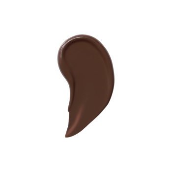 Swatch nawilżającego korektora e.l.f. Soft Glam Satin w odcieniu Rich Neutral, ciemny brąz, satynowe wykończenie na czarnym tle.