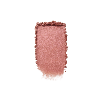 Zbliżenie brokatowego swatcha różowo-złotego toppera do powiek e.l.f. Fine as Fleck So Metal, pudrowa, lśniąca tekstura.