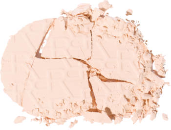 Zbliżenie na sypki, matujący puder Powder Pops Instant Blur Setting Powder, jasny odcień, z popękanymi grudkami.